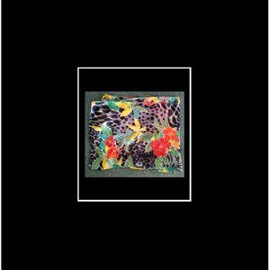 New Women's Italian Designer Fashionable Large Flowers Chiffon Scarf